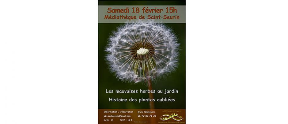 [Conférence] Les mauvaises herbes au jardin